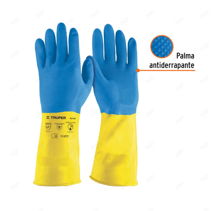 Guantes de Látex Reforzados para Limpieza, G, Protección de Manos