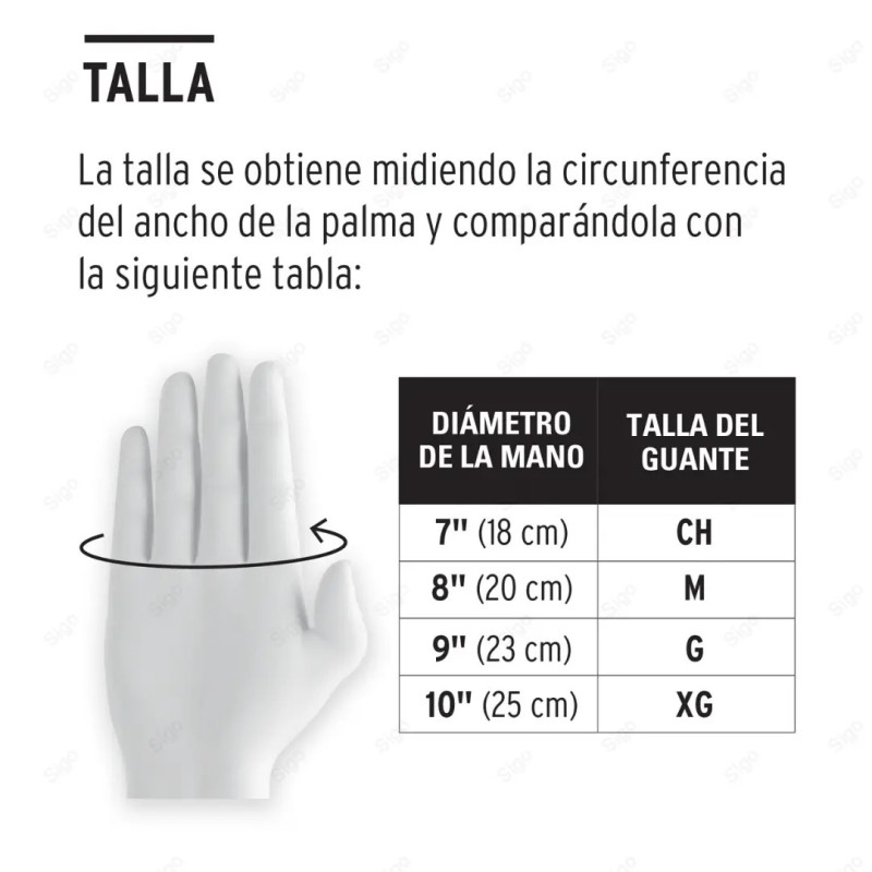 Guantes de Nitrilo Verde, Multiusos, S, Truper, Protección de Manos