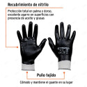 Guantes de Poliéster con Recubrimiento de Nitrilo, S, Protección de Manos