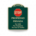 ‣ Rótulo Vial Residencial: Propiedad Privada... | SIGO