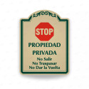 ‣ Rótulo Vial Residencial: Propiedad Privada... | SIGO