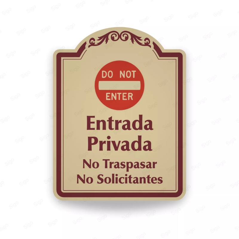 ‣ Rótulo Vial Resid... No Traspasar | SIGO