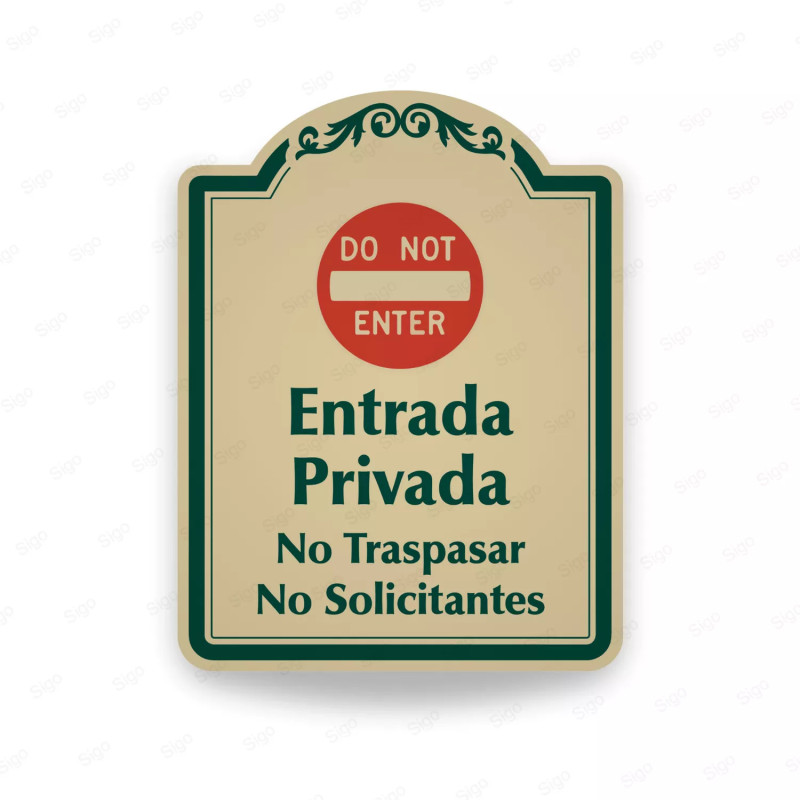 ‣ Rótulo Vial Resid... No Traspasar | SIGO