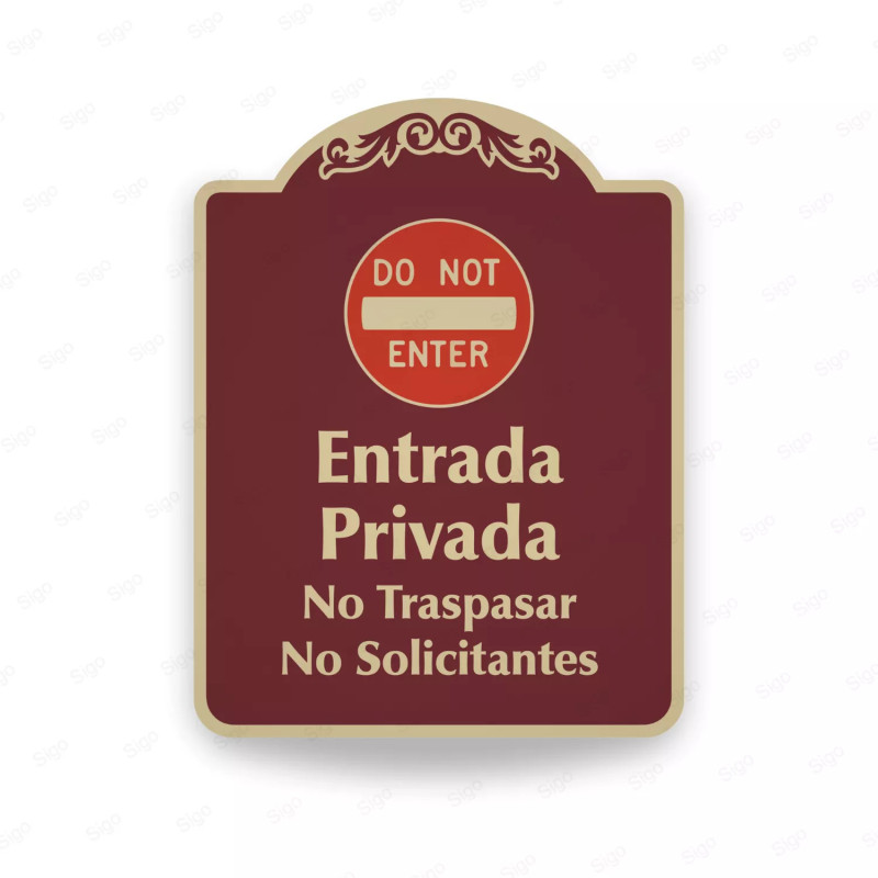 ‣ Rótulo Vial Resid... No Traspasar | SIGO