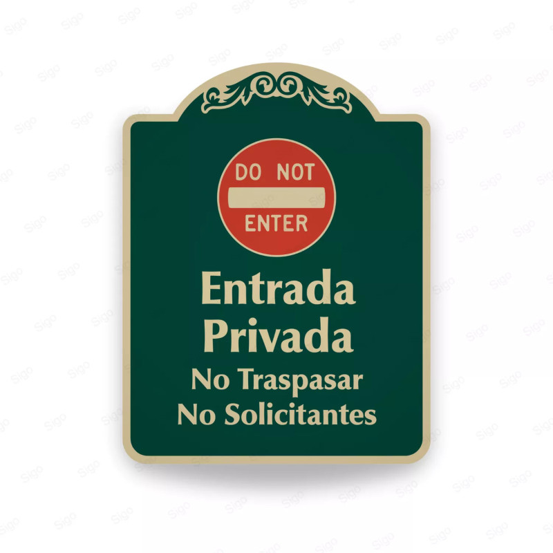 ‣ Rótulo Vial Resid... No Traspasar | SIGO