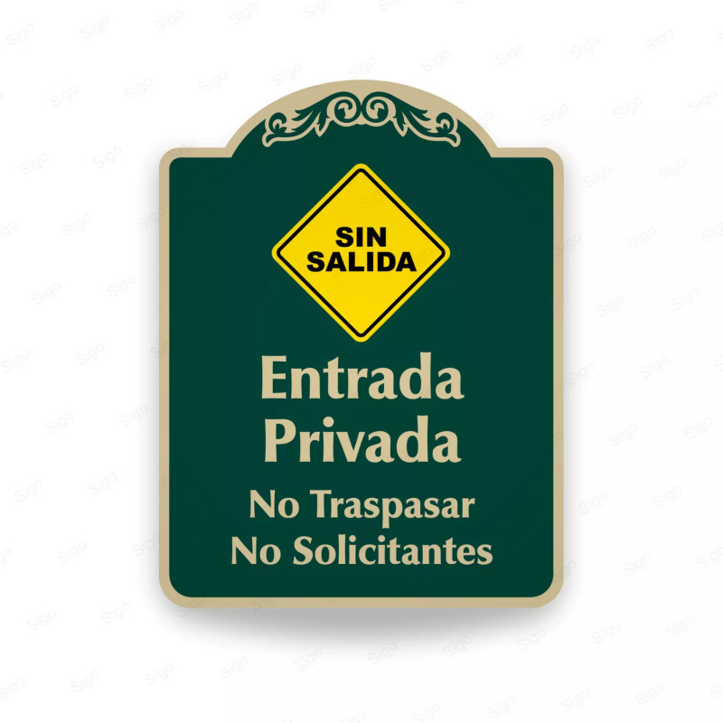 ‣ Rótulo Vial Resid... No Traspasar | SIGO