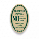 ‣ Rótulo Vial: Propiedad Privada No Solicitar... | SIGO