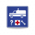 ‣ Rótulo Vial De Servicio - Auxilio Turístico | Cod. SIS -  4 | Sigo