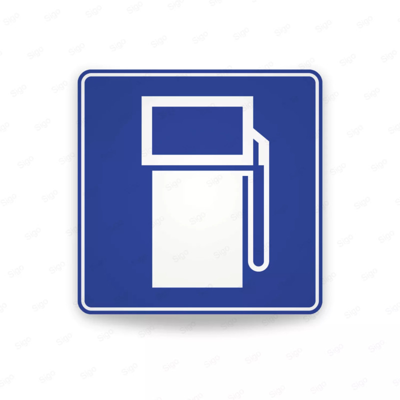 ‣ Rótulo Vial De Servicio - Gasolinera | Cod. SIS -  11 | Sigo