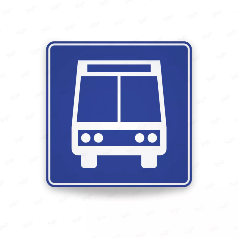 ‣ Rótulo Vial De Servicio - Parada De Autobus | Cod. SIS -  19 | Sigo