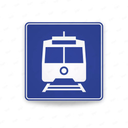 ‣ Rótulo Vial De Servicio - Parada de Metro | Cod. SIS -  20 | Sigo