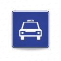 ‣ Rótulo Vial De Servicio - Parada Taxis | Cod. SIS -  24 | Sigo