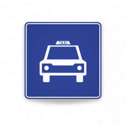 ‣ Rótulo Vial De Servicio - Parada Taxis | Cod. SIS -  24 | Sigo