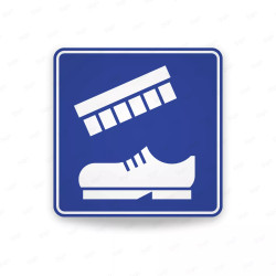 ‣ Rótulo Vial De Servicio - Aseo De Calzado | Cod. SIS -  33 | Sigo