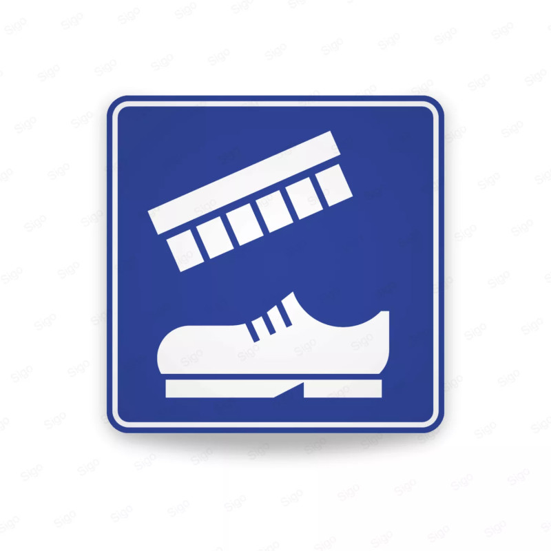 ‣ Rótulo Vial De Servicio - Aseo De Calzado | Cod. SIS -  33 | Sigo