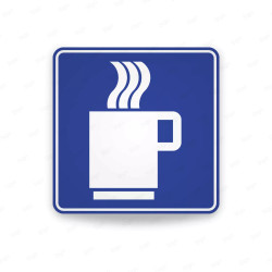‣ Rótulo Vial De Servicio - Cafeteria | Cod. SIS -  38 | Sigo