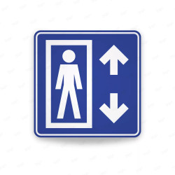 ‣ Rótulo Vial De Servicio - Elevador | Cod. SIS -  41 | Sigo