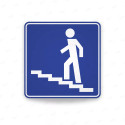 ‣ Rótulo Vial De Servicio - Escaleras | Cod. SIS -  43 | Sigo