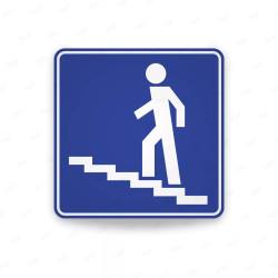 ‣ Rótulo Vial De Servicio - Escaleras | Cod. SIS -  43 | Sigo