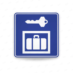 ‣ Rótulo Vial De Servicio - Guarda Equipaje | Cod. SIS -  46 | Sigo