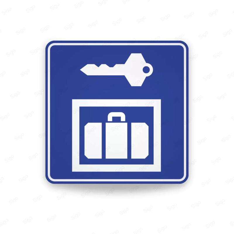 ‣ Rótulo Vial De Servicio - Guarda Equipaje | Cod. SIS -  46 | Sigo