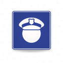 ‣ Rótulo Vial De Servicio - Policia | Cod. SIS -  52 | Sigo