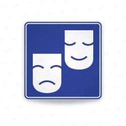 ‣ Rótulo Vial De Servicio - Teatro | Cod. SIS -  58 | Sigo
