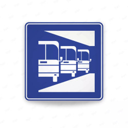 ‣ Rótulo Vial De Servicio - Terminal De Buses | Cod. SIS -  61 | Sigo