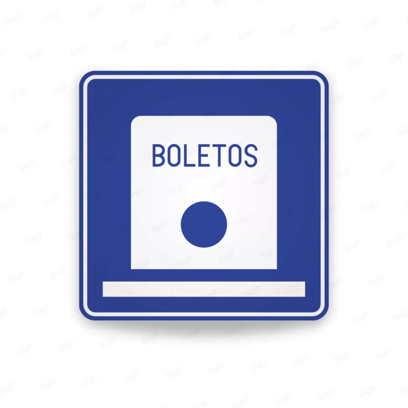 ‣ Rótulo Vial De Servicio - Venta De Voletos| Cod. SIS -  63 | Sigo