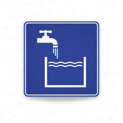 ‣ Rótulo Vial De Servicio - Depósito De Agua | Cod. SIS -  66 | Sigo
