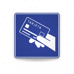 ‣ Rótulo Vial De Servicio - Pago Con Tarjeta | Cod. SIS -  69 | Sigo