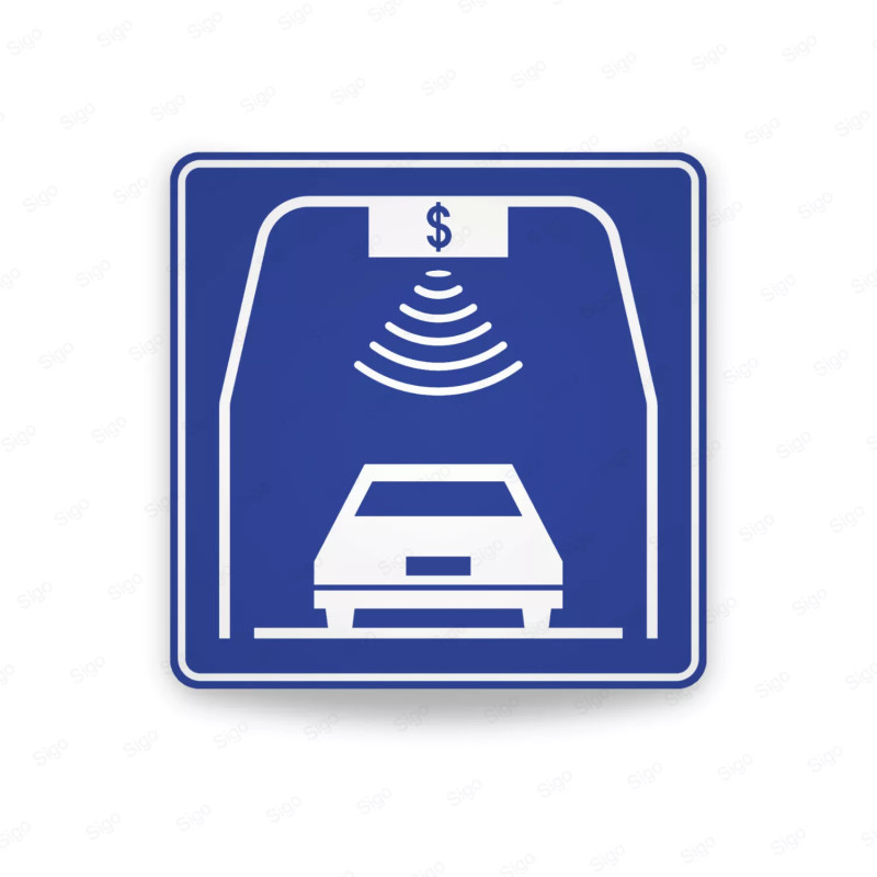 ‣ Rótulo Vial De Servicio - Pago Con Telepeaje | Cod. SIS -  70 | Sigo