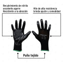 Guantes de Nylon Recubiertos de Nitrilo, Diferentes Tallas, Equipo de Protección y Seguridad Industrial