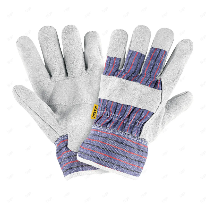 Guantes de Carnaza y Loneta, Unitalla, Equipo de Protección y Seguridad Industrial