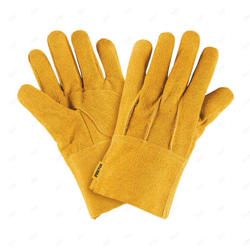 Guantes de Carnaza, Cortos, Unitalla, Equipo de Protección y Seguridad Industrial
