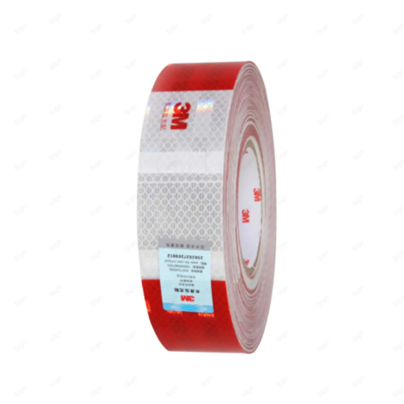 ▶︎ Cinta Adhesiva Reflectiva de Seguridad Rojo/Blanco 2"x45.7m | 3M