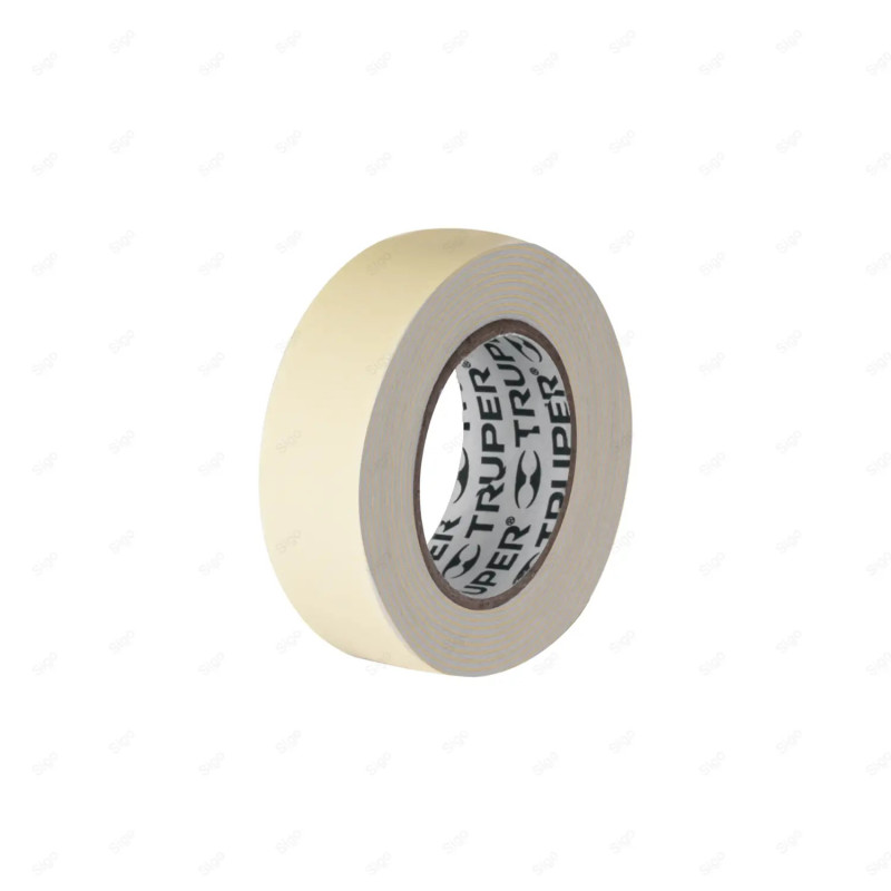 ▶︎ Cinta doble cara (Crema) de 19 mm x 1.5 m | TRUPER