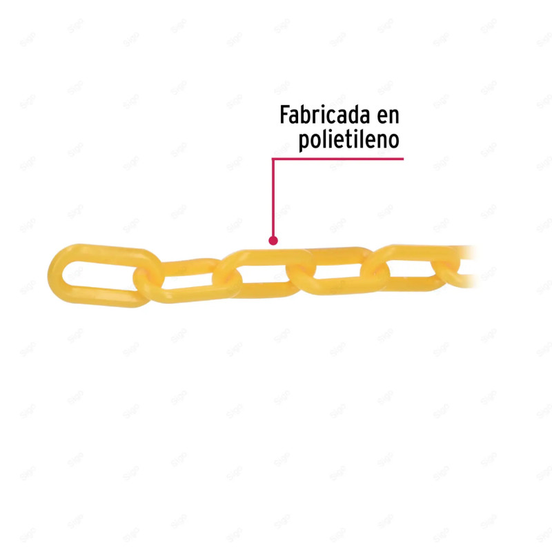 ‣ Cadena de Plástico de 8 mm x 25mt (Amarillo) | FIERO