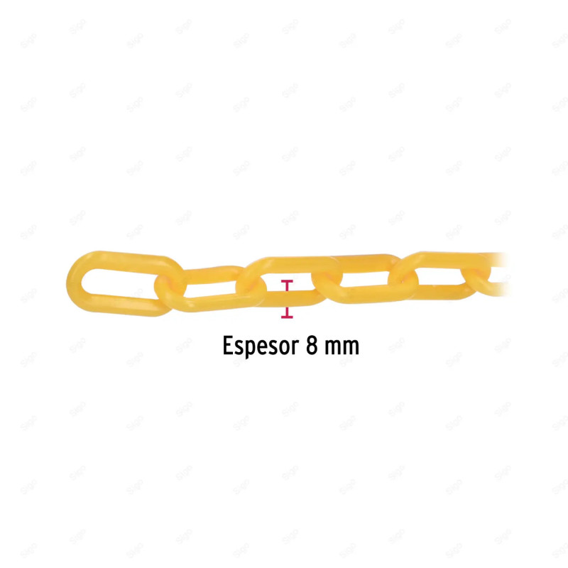 ‣ Cadena de Plástico de 8 mm x 25mt (Amarillo) | FIERO