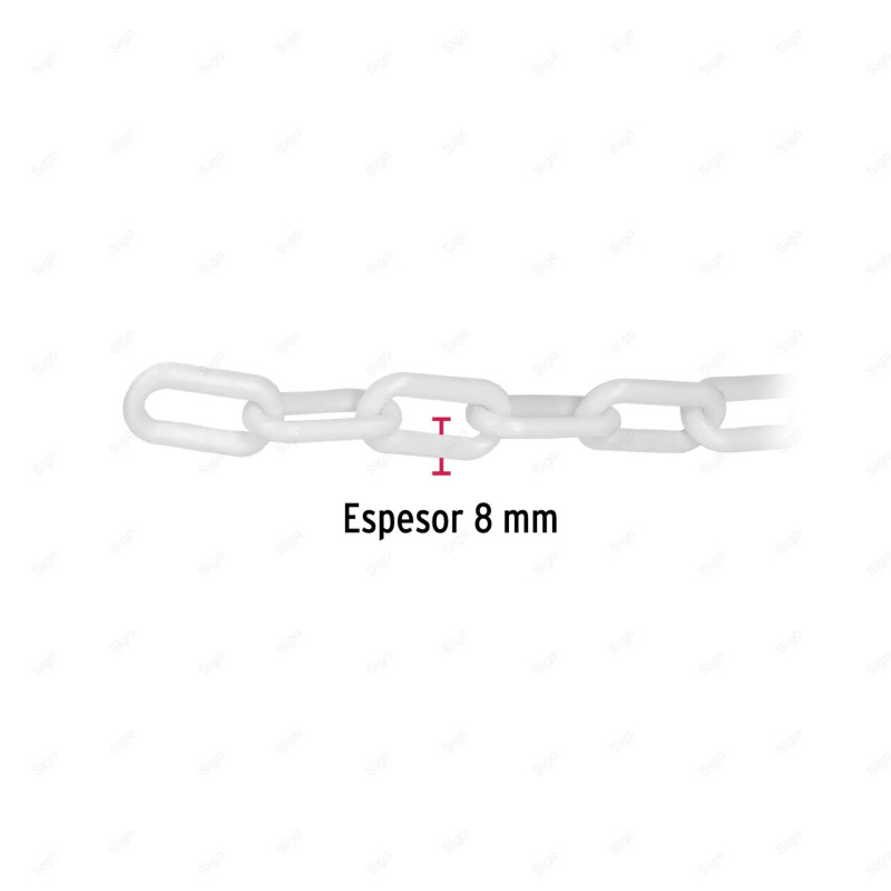 ▶︎ Cadena de Plástico de 8 mm x 25mt (Blanco)| FIERO