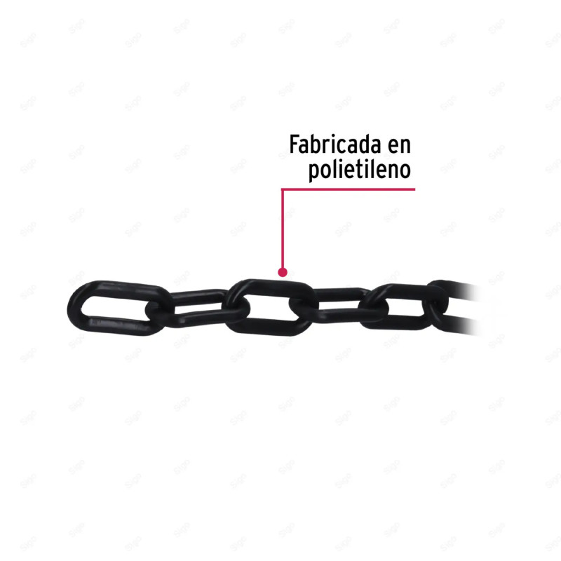 ▶︎ Cadena de Plástico de 8 mm x 25mt (Negro)| FIERO