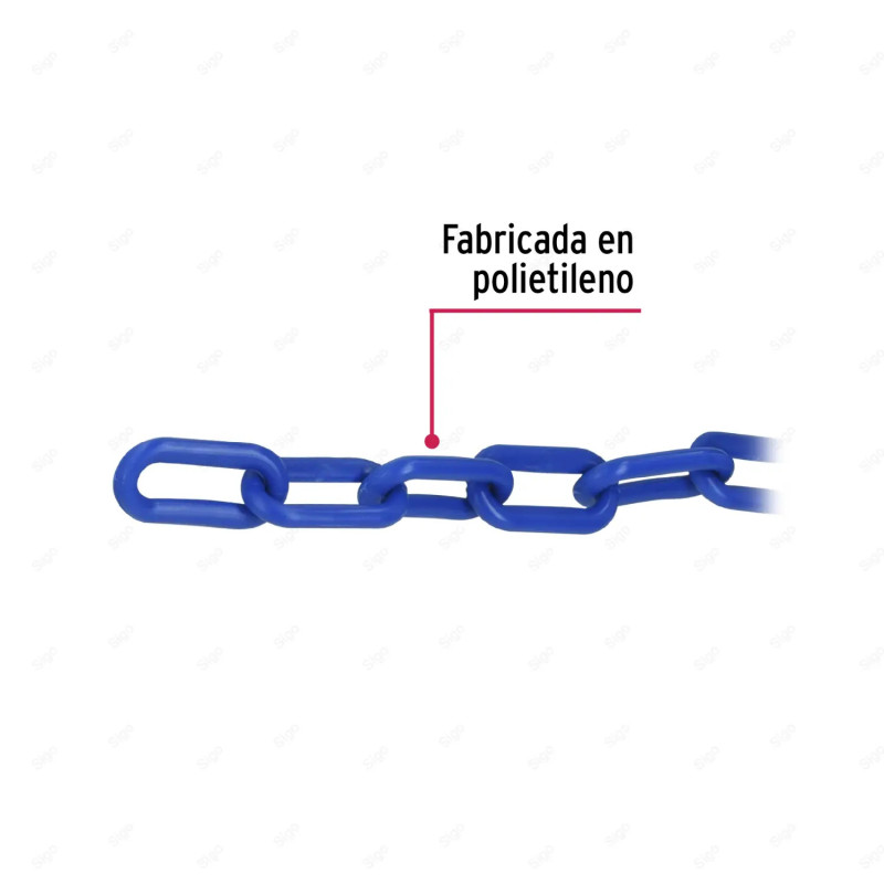 ▶︎ Cadena de Plástico de 8 mm x 25mt (Azul)| FIERO