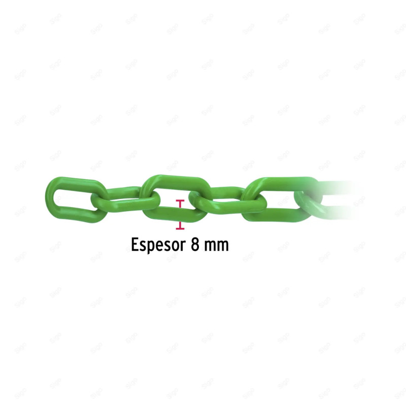 ▶︎ Cadena de Plástico de 8 mm x 25mt (Verde) | FIERO