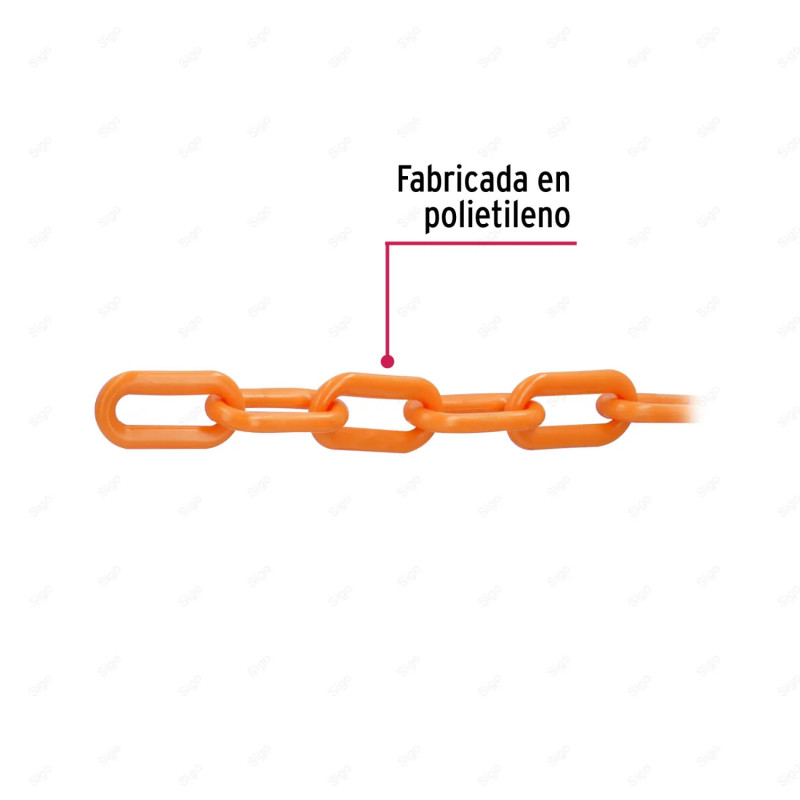 ▶︎ Cadena de Plástico de 8 mm x 25mt (Naranja)| FIERO