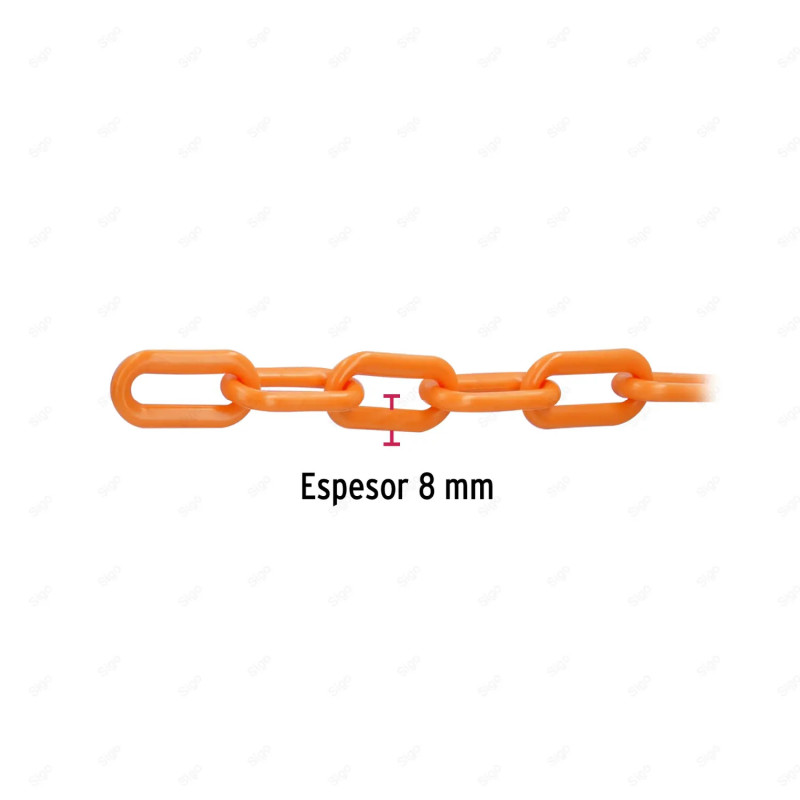 ▶︎ Cadena de Plástico de 8 mm x 25mt (Naranja)| FIERO