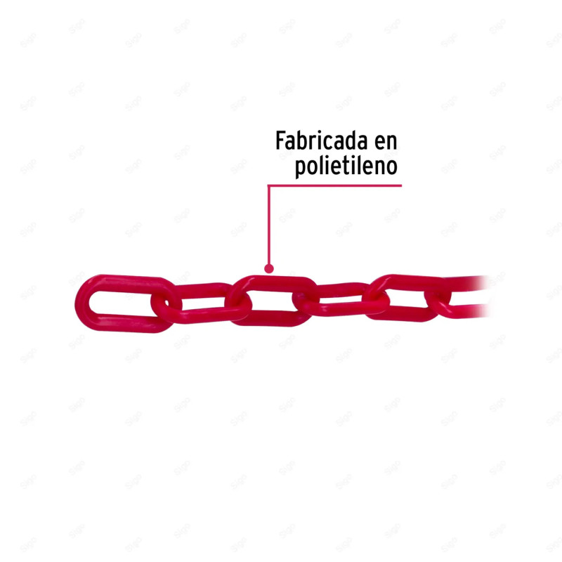 ▶︎ Cadena de Plástico de 8 mm x 25mt (Rojo)| FIERO