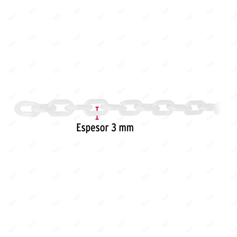 ‣ Cadena de Plástico de 3 mm (Blanco) | FIERO