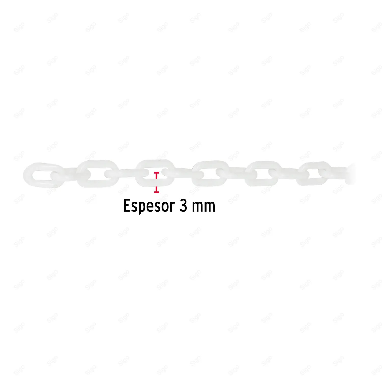 Cadena de Plástico de 3 mm (Blanco) | FIERO