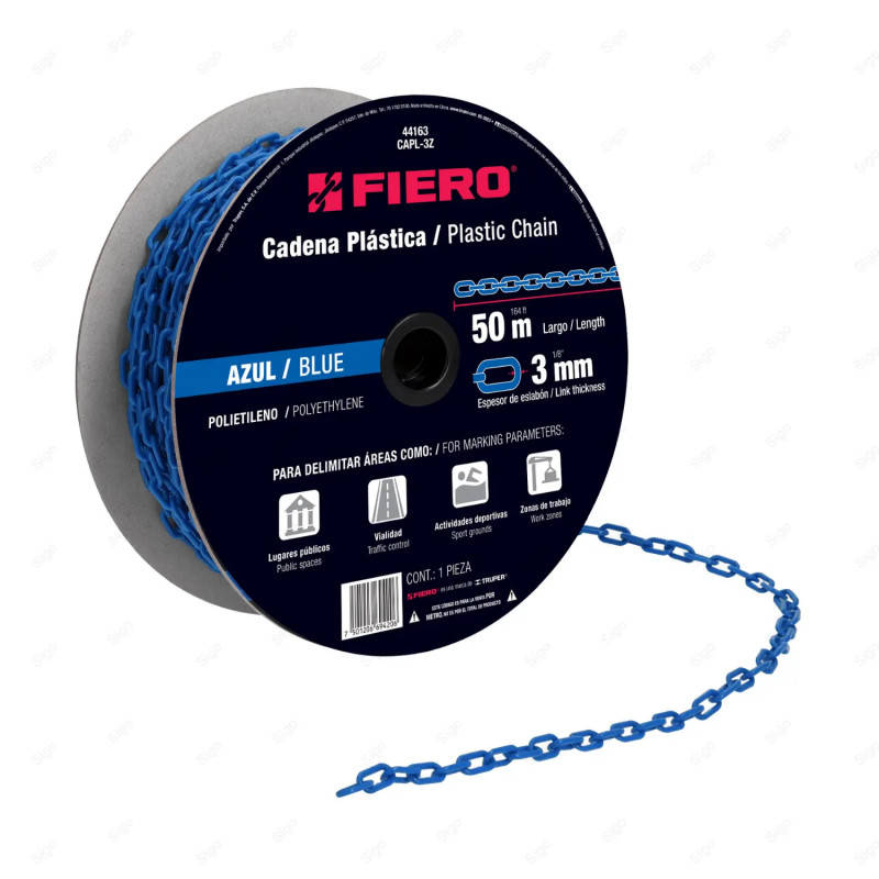 ‣ Cadena de Plástico de 3 mm (Azul) | FIERO