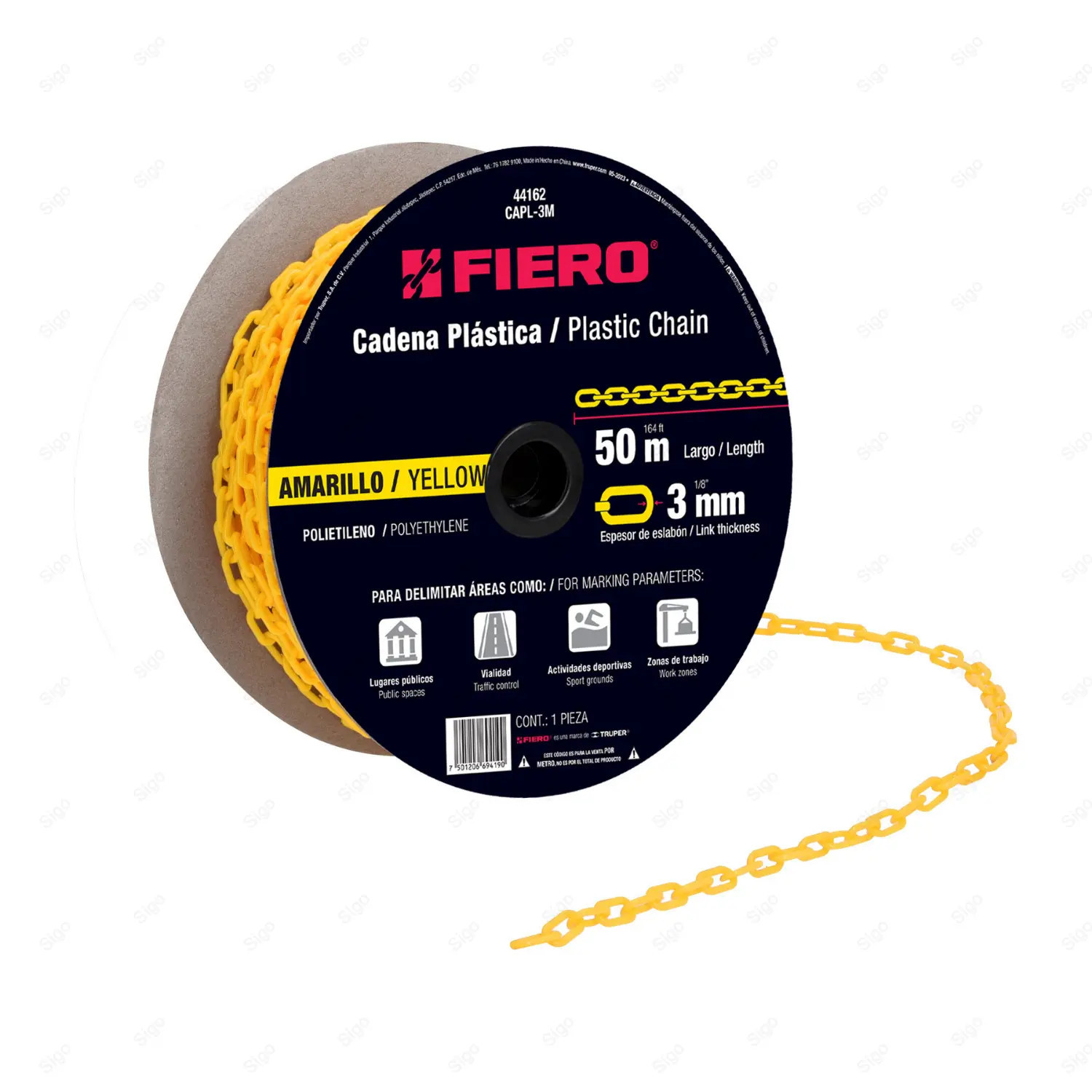 Cadena de Plástico de 3 mm (Azul) | FIERO